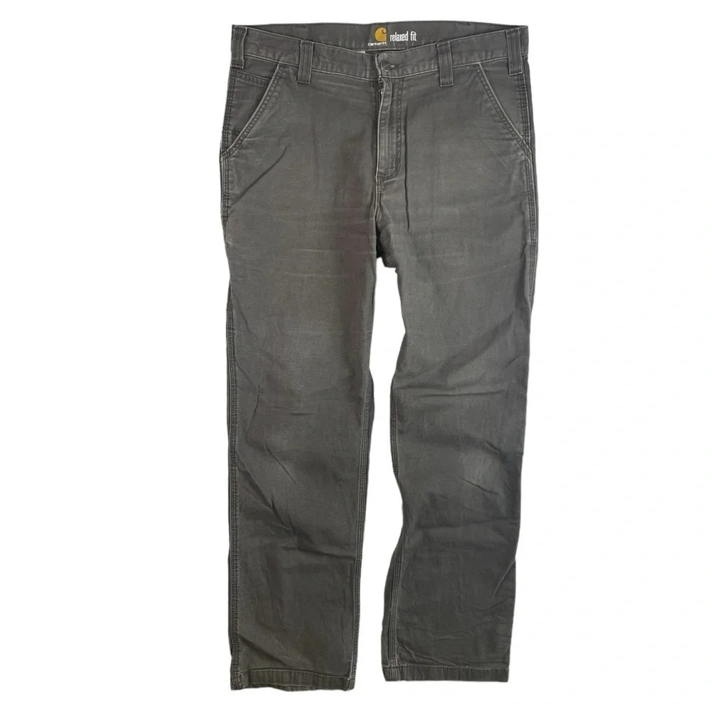 Mj171 Mens Carhartt Brand Relaxed Fit Utility Boot Cut Denim Jeans 34x32